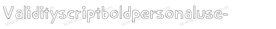 Validityscriptboldpersonaluse-p73PD字体转换