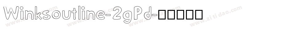 Winksoutline-2gPd字体转换