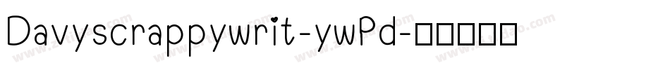 Davyscrappywrit-ywPd字体转换