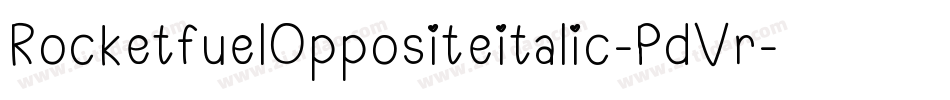 RocketfuelOppositeitalic-PdVr字体转换