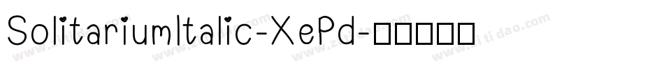 SolitariumItalic-XePd字体转换