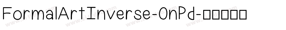 FormalArtInverse-0nPd字体转换