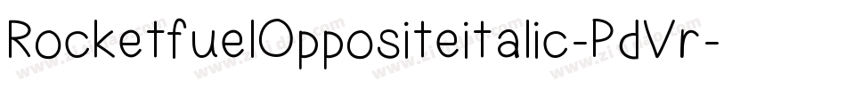 RocketfuelOppositeitalic-PdVr字体转换