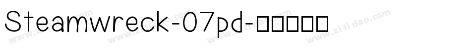 Steamwreck-07pd字体转换