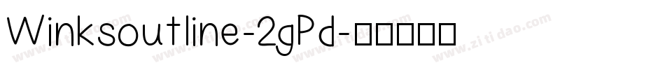 Winksoutline-2gPd字体转换