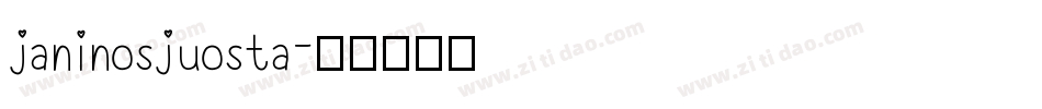 janinosjuosta字体转换