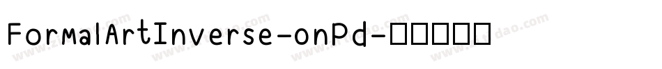 FormalArtInverse-0nPd字体转换