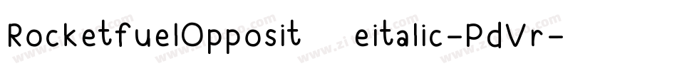 RocketfuelOppositeitalic-PdVr字体转换