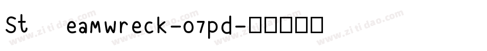 Steamwreck-07pd字体转换