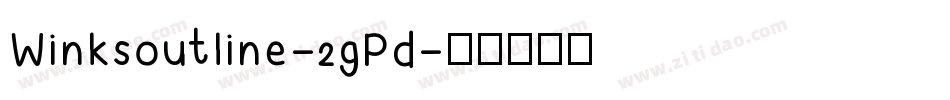 Winksoutline-2gPd字体转换