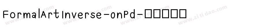 FormalArtInverse-0nPd字体转换