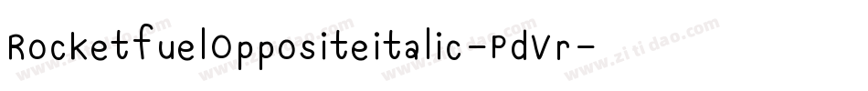RocketfuelOppositeitalic-PdVr字体转换
