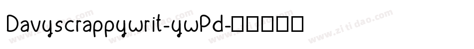 Davyscrappywrit-ywPd字体转换