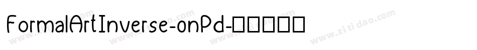 FormalArtInverse-0nPd字体转换