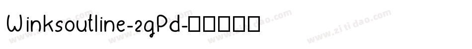 Winksoutline-2gPd字体转换