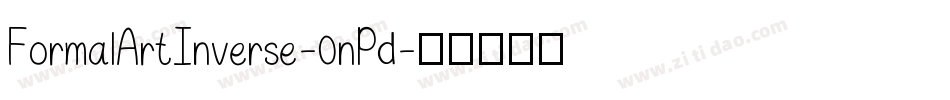 FormalArtInverse-0nPd字体转换