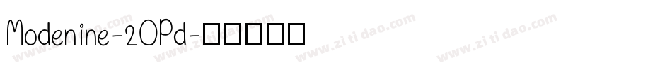 Modenine-2OPd字体转换