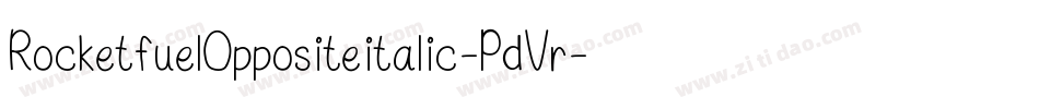 RocketfuelOppositeitalic-PdVr字体转换