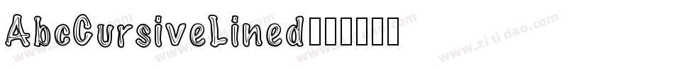 AbcCursiveLined字体转换