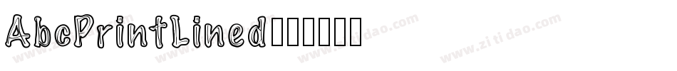 AbcPrintLined字体转换