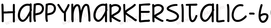 HappyMarkersItalic-60nA字体转换