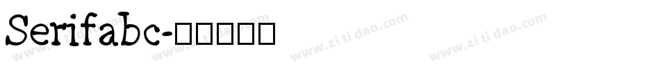 Serifabc字体转换