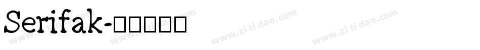 Serifak字体转换