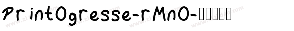 PrintOgresse-rMnO字体转换