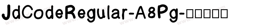 JdCodeRegular-A8Pg字体转换