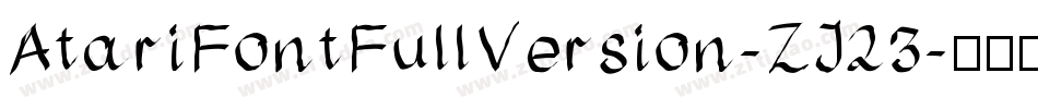 AtariFontFullVersion-ZJ23字体转换