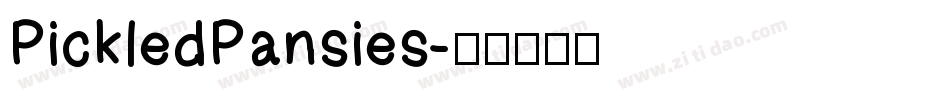 PickledPansies字体转换