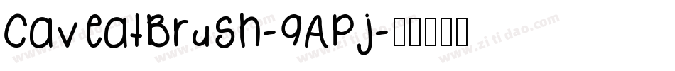 CaveatBrush-9APj字体转换