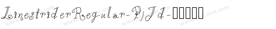 LinestriderRegular-PjJd字体转换