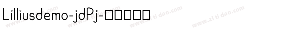 Lilliusdemo-jdPj字体转换