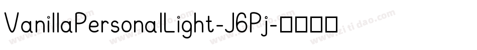 VanillaPersonalLight-J6Pj字体转换