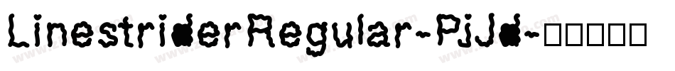 LinestriderRegular-PjJd字体转换