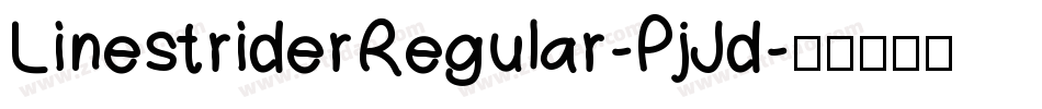 LinestriderRegular-PjJd字体转换