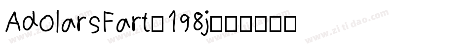 AdolarsFart-198j字体转换