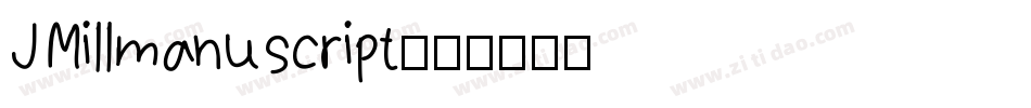 JMillmanuscript字体转换