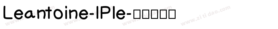 Leantoine-lPle字体转换