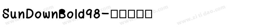 SunDownBold98字体转换