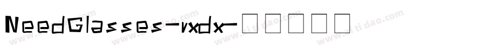 NeedGlasses-rxdx字体转换