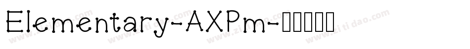 Elementary-AXPm字体转换