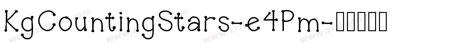 KgCountingStars-e4Pm字体转换