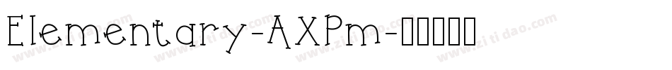 Elementary-AXPm字体转换