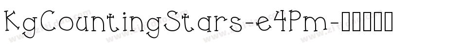 KgCountingStars-e4Pm字体转换