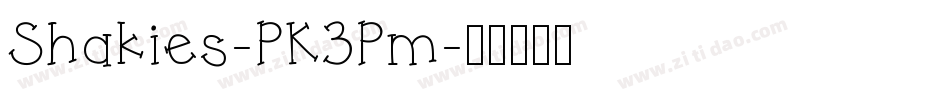 Shakies-PK3Pm字体转换
