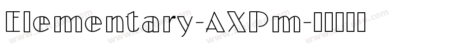 Elementary-AXPm字体转换