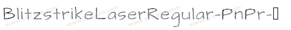 BlitzstrikeLaserRegular-PnPr字体转换