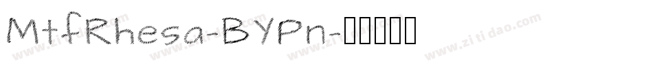 MtfRhesa-BYPn字体转换